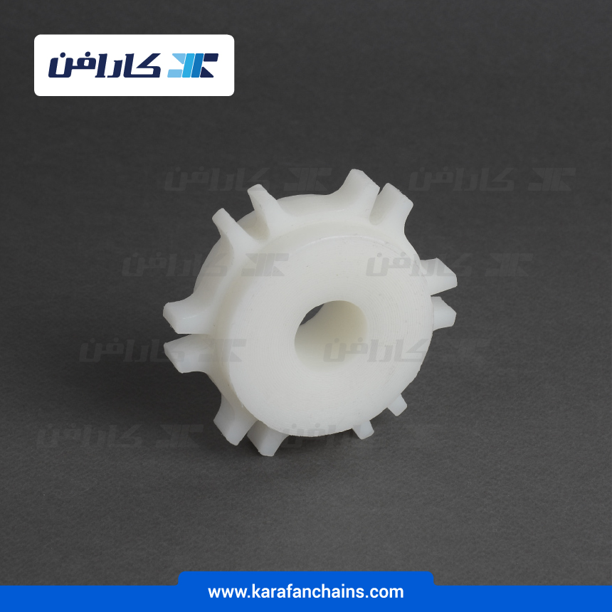 چرخ زنجیر گام 2 اینچ 6 دندانه، قطر 97 میلیمتر با سوراخ قطر 25 میلیمتر و ضخامت دنده 12 میلیمتر ( تیپ +V )