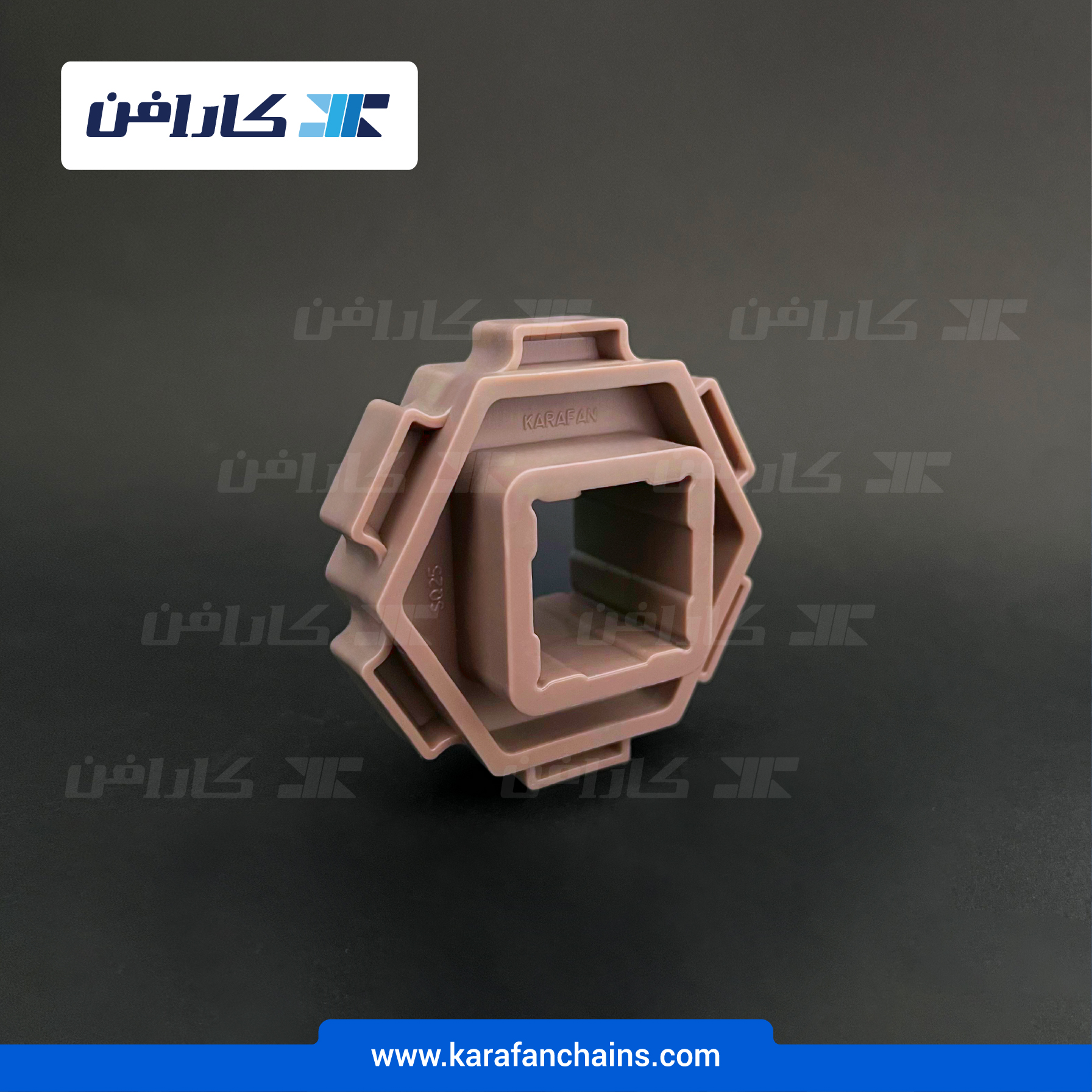 چرخ زنجیر گام 1.5 اینچ . 6دندانه . قطر 76 میلیمتر با سوراخ 25X25 و ضخامت دنده 12 میلیمتر