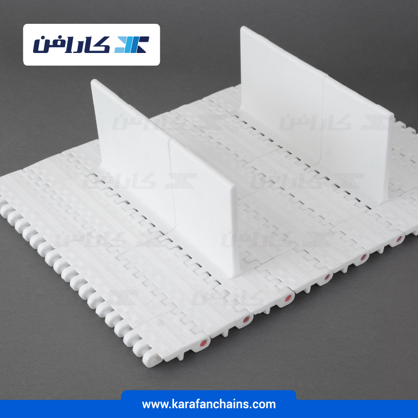 تسمه مدولار حرکت مستقیم گام 2 اینچ با تیغه بالابرنده و گذر 10% ( با قابلیت تمیز شوندگی بالا )