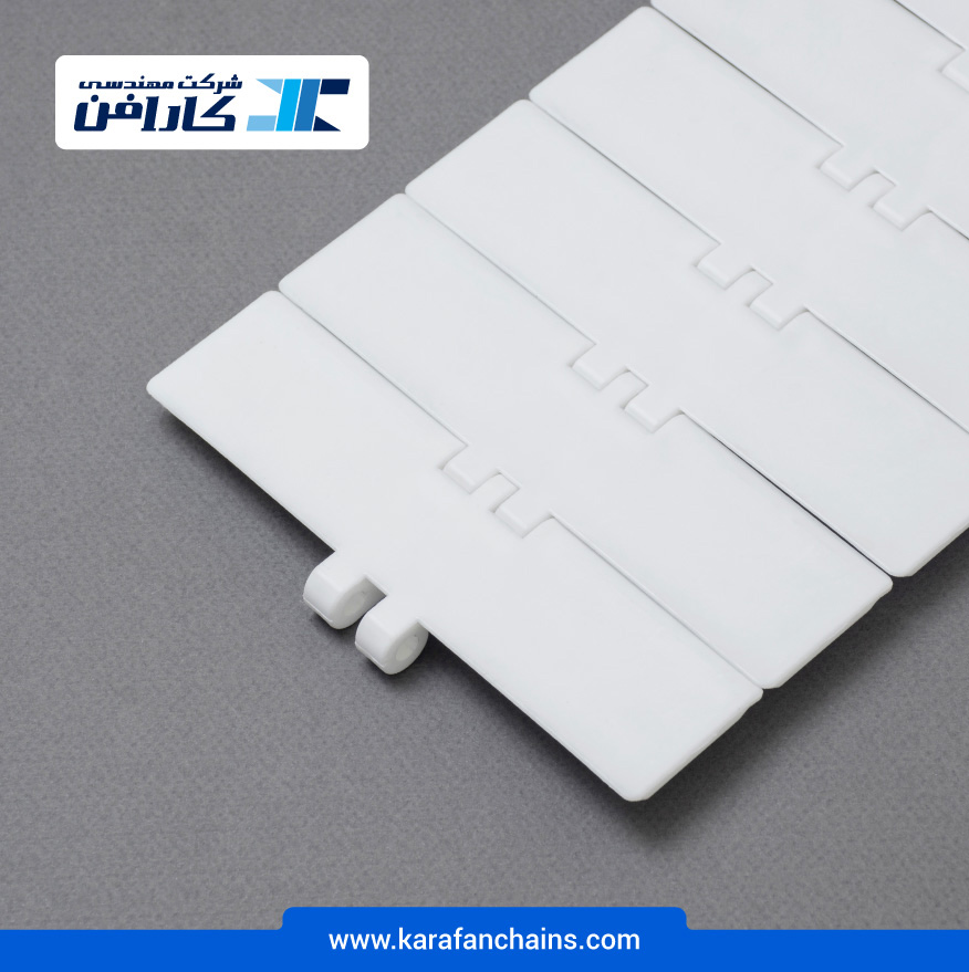 زنجیر تخت حرکت مستقیم پلیمری گام 38.1 میلمیتر عرض 152.4 میلیمتر - ضد اسید