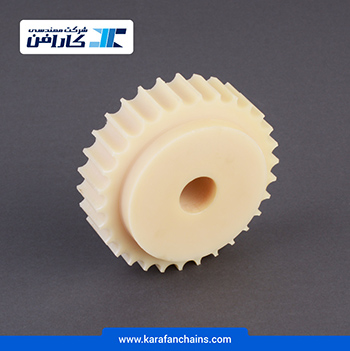 چرخ زنجیر گام 1/2 اینچ 32 دندانه، قطر 127 میلیمتر با سوراخ قطر 25 میلیمتر در کارافن