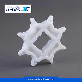 چرخ زنجیر گام 2 اینچ 8 دندانه، قطر 127 میلیمتر با سوراخ 40x40 میلیمتر در کارافن