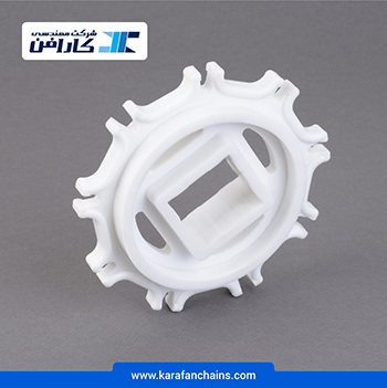 چرخ زنجیر گام 2 اینچ 9 دندانه، قطر 145 میلیمتر با سوراخ 40x40 میلیمتر و ضخامت 12 میلیمتر  ( تیپ +V ) در کارافن