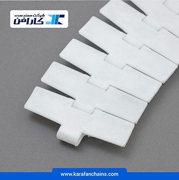 زنجیر تخت چرخشی پلیمری گام 38.1 میلیمتر عرض 127 میلیمتر - ضد اسید در کارافن