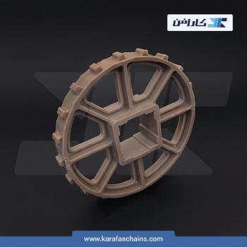 چرخ زنجیر گام 1 اینچ 20 دندانه قطر 162 میلیمتر با سوراخ 40x40 میلیمتر و ضخامت دنده 12 میلیمتر در کارافن