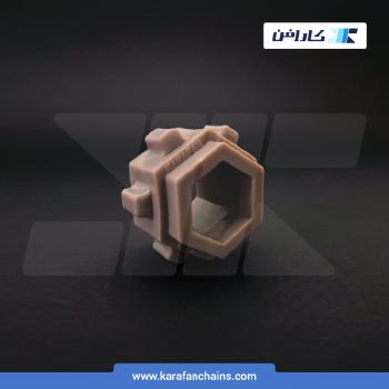 چرخ زنجیر گام 1 اینچ 6 دندانه . قطر 49 میلیمتر با سوراخ HEX 20  میلیمتر و ضخامت دنده 12 میلیمتر در کارافن