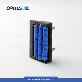 پلیت یک طرفه غلطک دار بین دو کانوایر عرض 8 سانتیمتر در کارافن