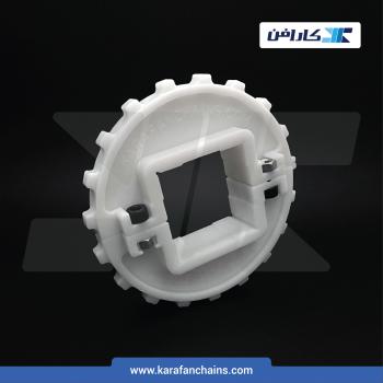 چرخ زنجیر گام 1 اینچ 19 دندانه قطر 153 میلیمتر با سوراخ 60x60 میلیمتر و ضخامت دنده 10 میلیمتر در کارافن