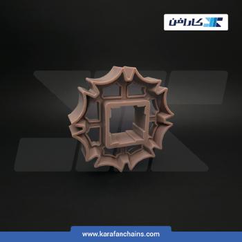 چرخ زنجیر گام 2 اینچ 8دندانه، قطر 125 میلیمتر با سوراخ 40×40 میلیمتر و ضخامت دنده 30 میلیمتر(تیپV) در کارافن