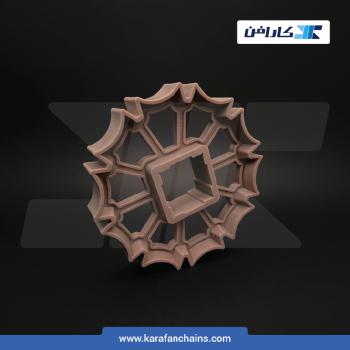 چرخ زنجیر گام 2 اینچ 10دندانه، قطر 159 میلیمتر با سوراخ 40×40 میلیمتر و ضخامت دنده 30 میلیمتر(تیپ V) در کارافن